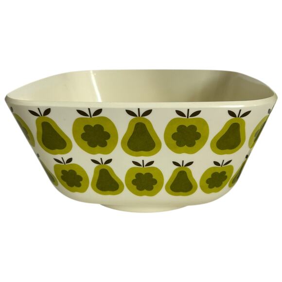 Orla Kiely x Target Square Large Green Pears & Apples Melamine Serving Bowl - Picture 1 of 6